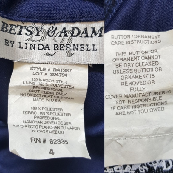 Betsy & Adam Sparkly Blue Ombre Halter Dress 4 - Picture 7 of 8